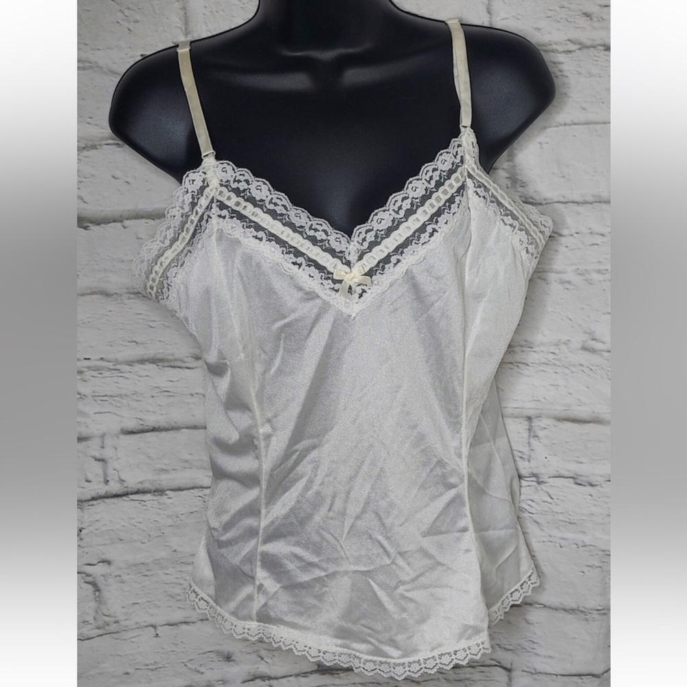 Melody White Lace Trim Camisole